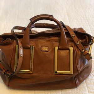 Chloe chestnut messenger hand bag